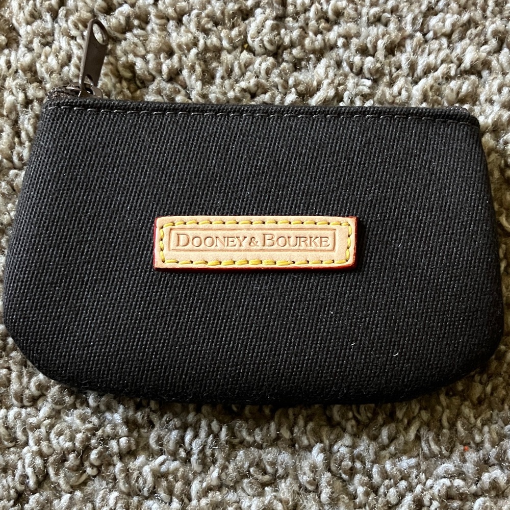 Dooney & Bourke Black Canvas coin pouch